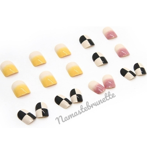 2/$16 Pink Yellow Press On Nails - Picture 6 of 10